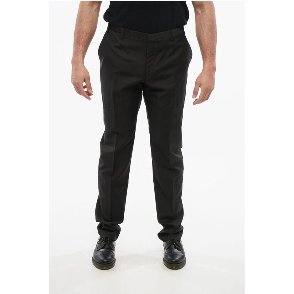 

CC COLLECTION Шерстяные брюки со шлевками для ремня Corneliani, Black