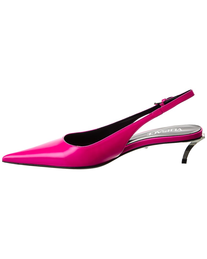 Туфли-лодочки Versace Pin-Point из кожи, розовый — фото 2