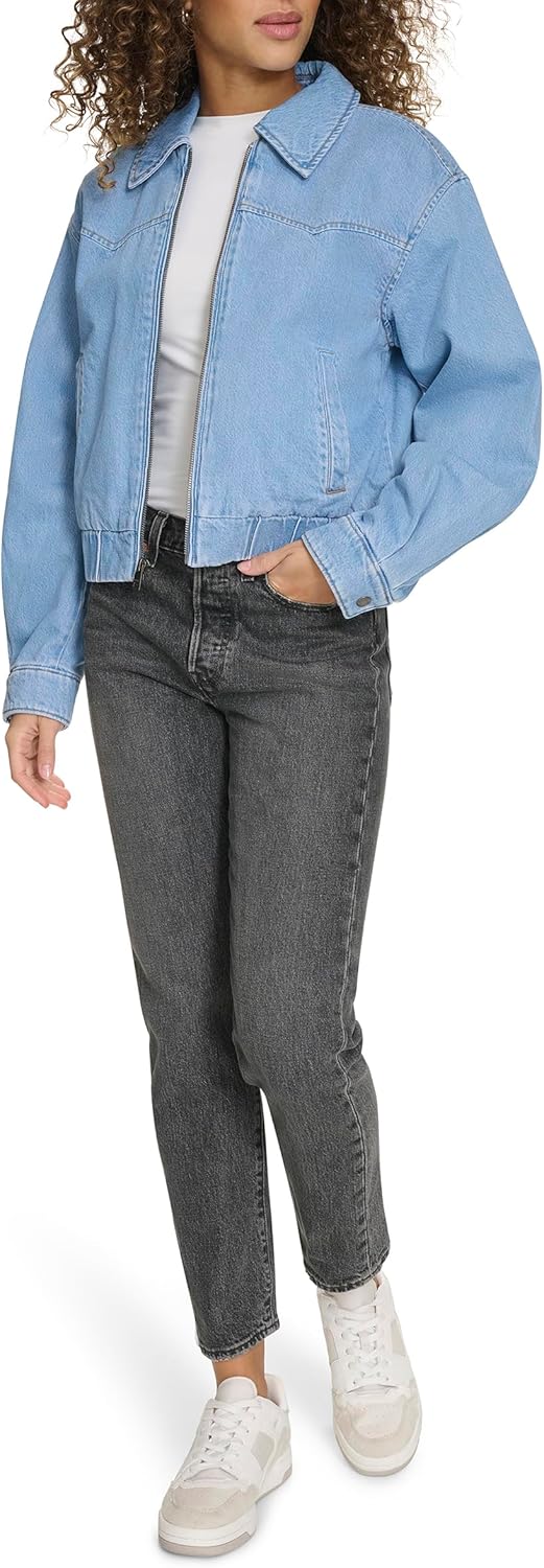 Женская джинсовая косуха Levi's в стиле вестерн, голубой — фото 2