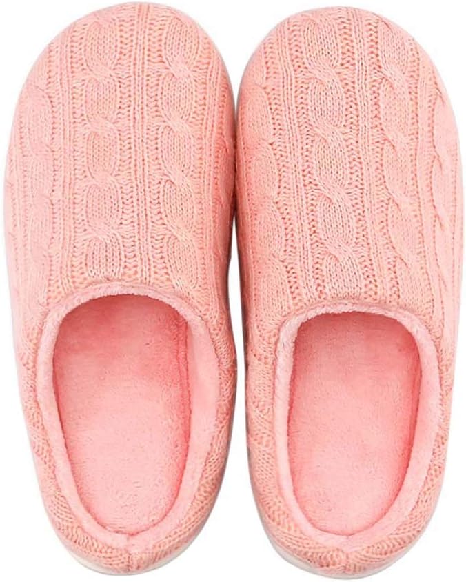 

Зимние домашние тапочки с толстой подошвой, теплые хлопковые, мужские, противоскользящие, для дома - мягкие, приятные для кожи, дышащие Cotton Shoes, розовый