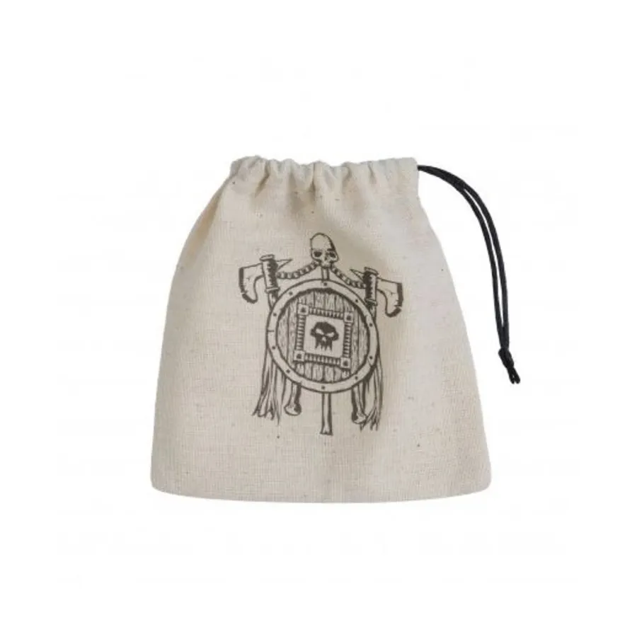 

Базовая сумка для игры в кости Orc Бежевая с черным, Dice Bags (Q-Workshop)