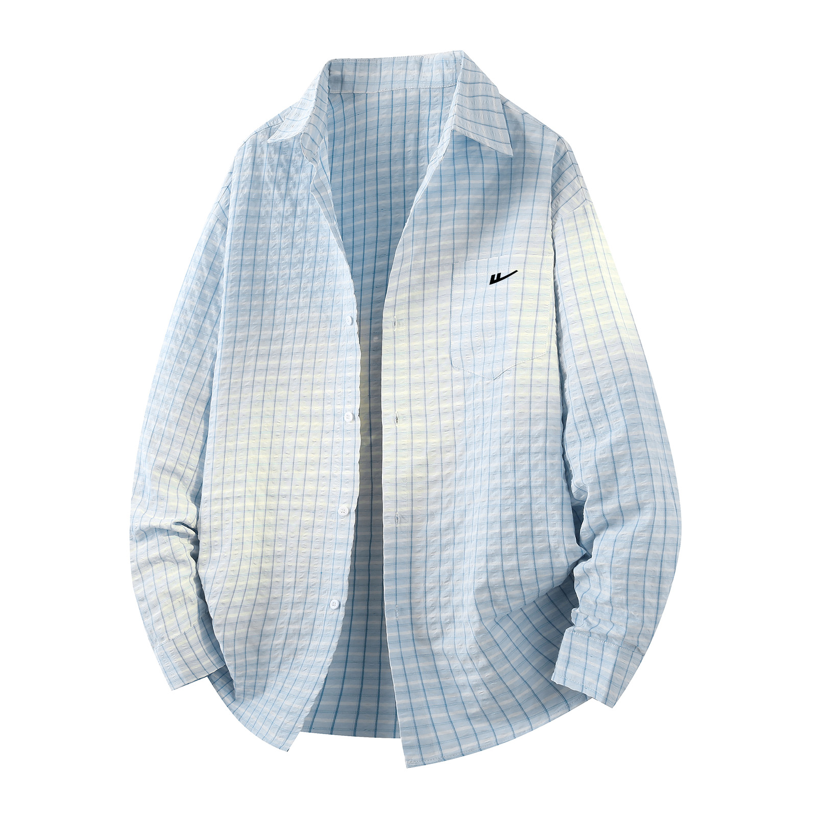 

Рубашка женская Lapel Moderate WARRIOR, синий[free diy brand merch]