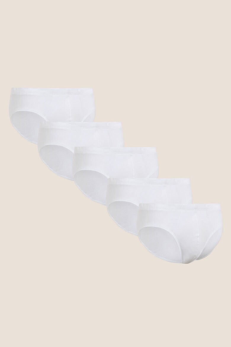 

Хлопковые трусы - 5 пар Marks & Spencer, белый