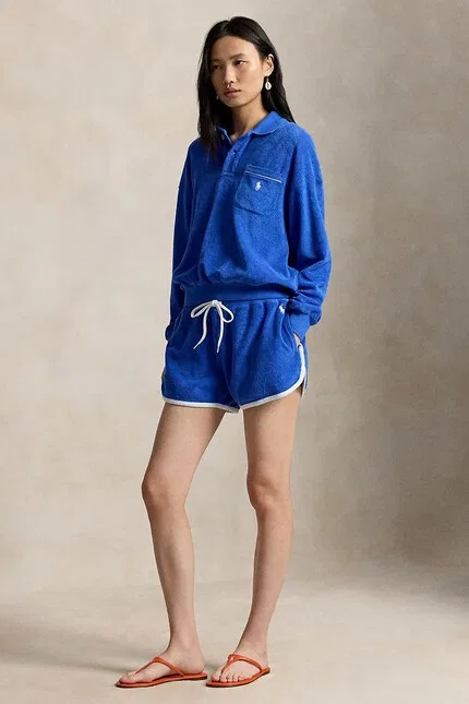 Худи женское с длинным рукавом Polo Ralph Lauren, синий — фото 3