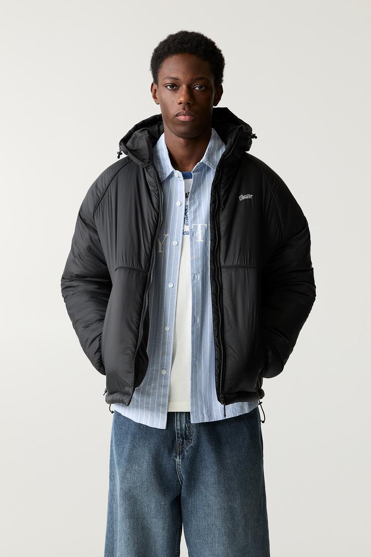 

Легкая стеганая куртка Stwd Pull And Bear, черный