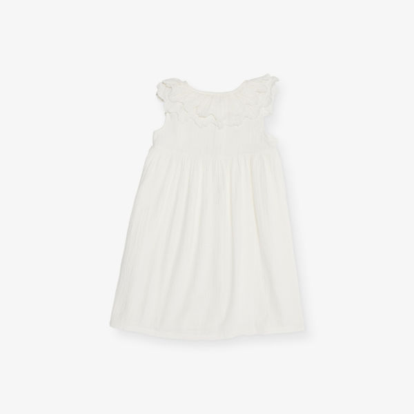 Платье H&M Adorables из хлопкового муслина с оборками 2-10 лет, белый — фото 3