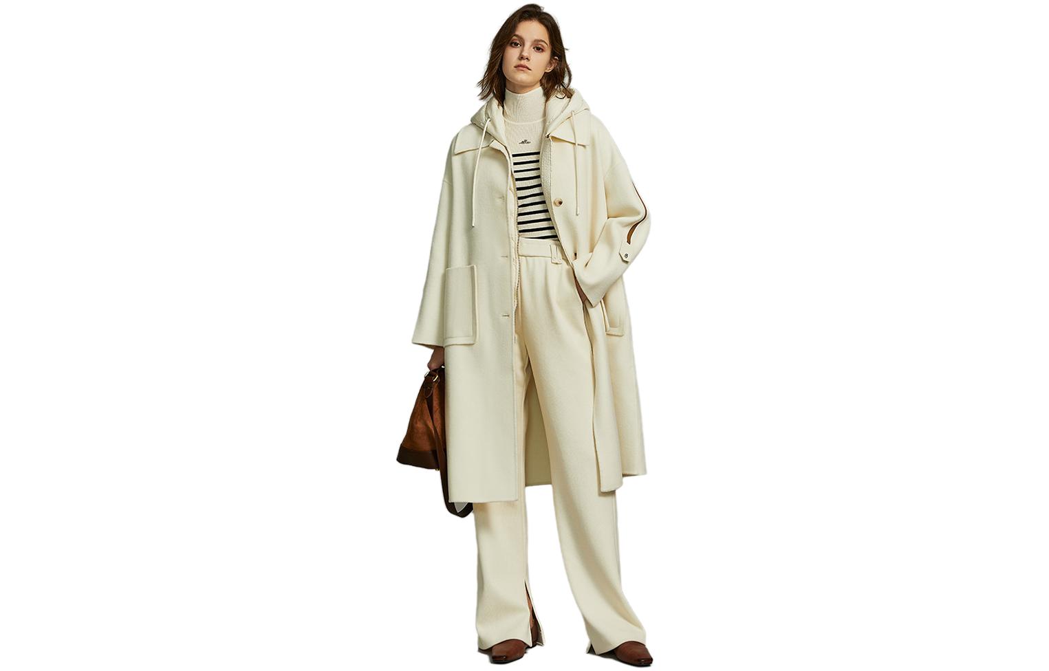 

ELLE Пальто женское Ecru Lapel Moderate