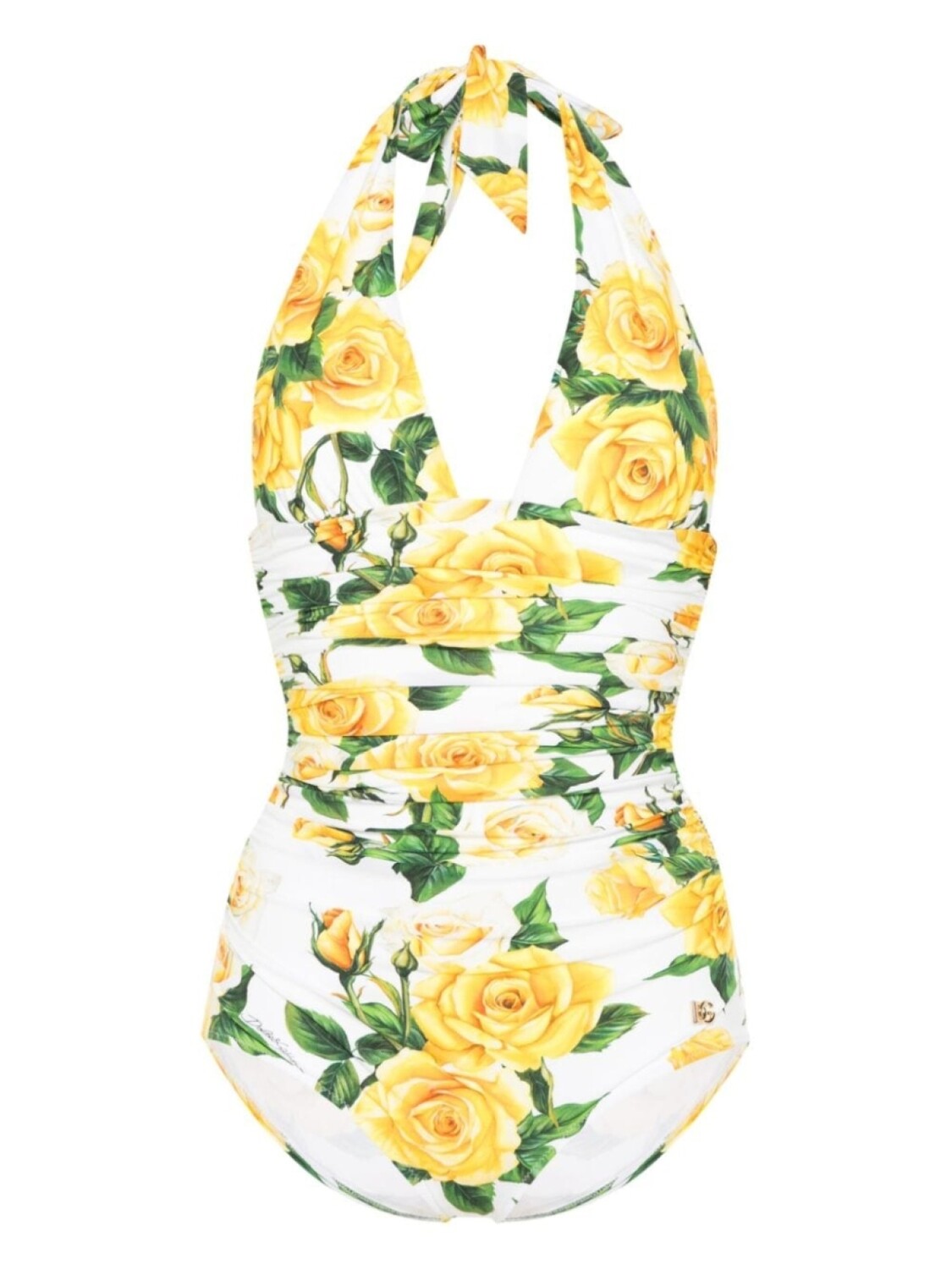 

Dolce & Gabbana купальник с цветочным принтом, белый