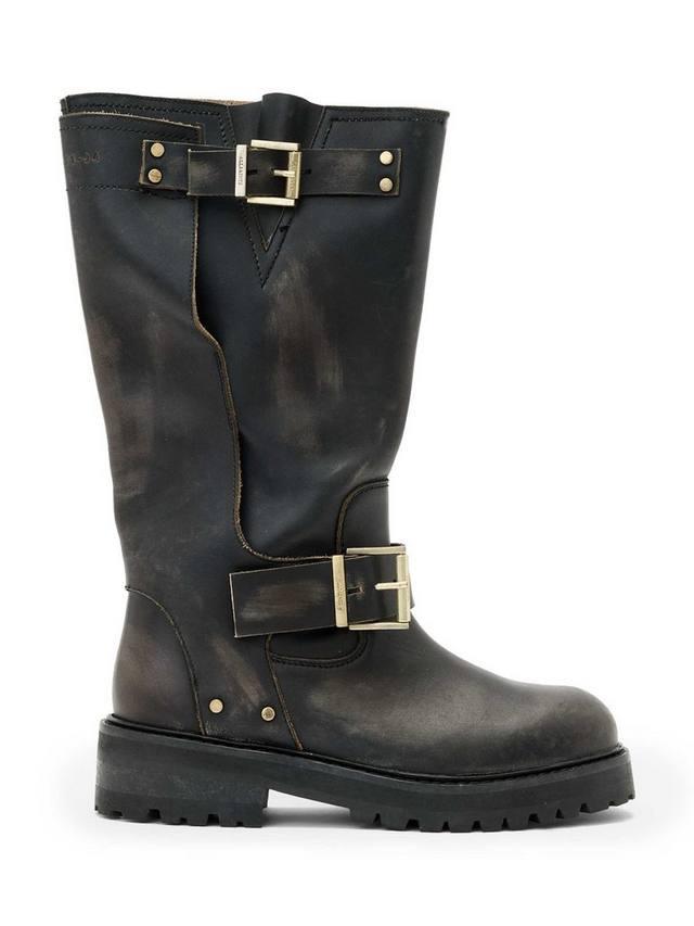 Кожаные мотоциклетные ботинки Tay AllSaints, Dark Brown