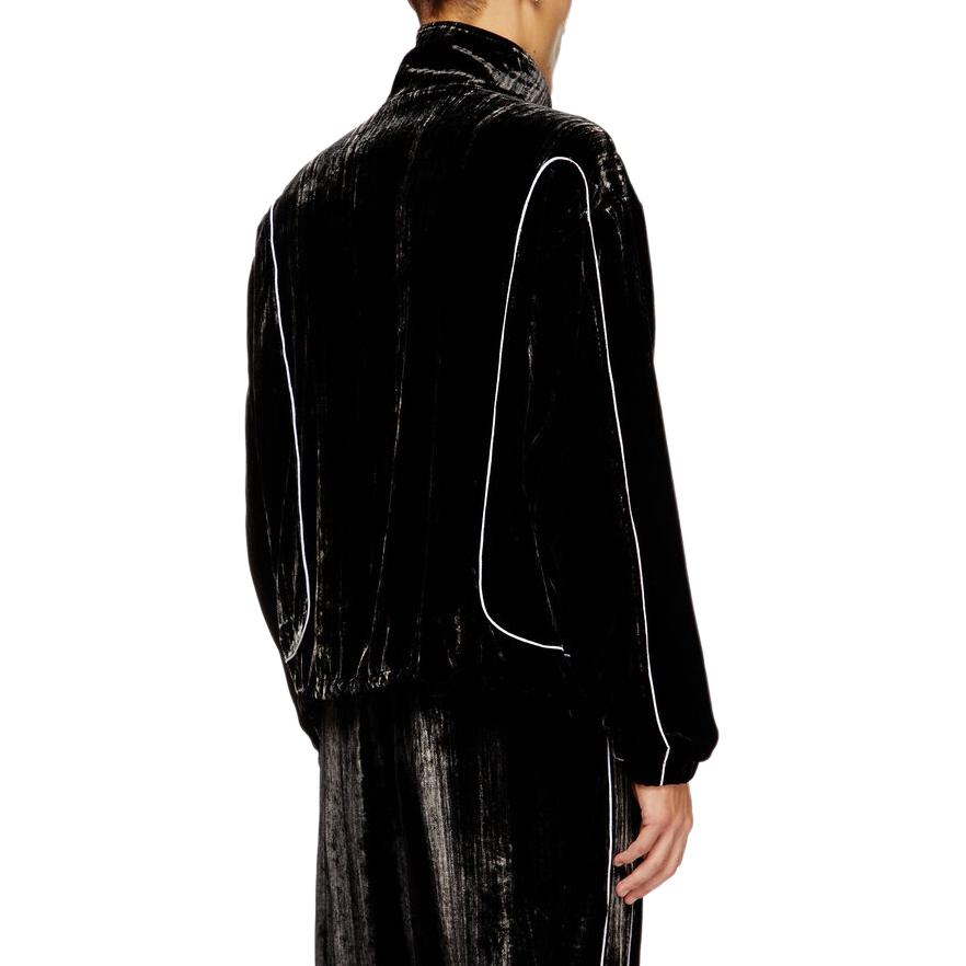 DIESEL Вельветовая куртка с контрастной отделкой, Black — фото 3