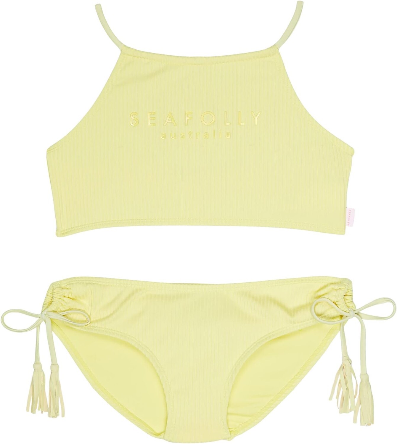 

Купальник Seafolly Kids Summer Essentials Tasselled Bikini Set, цвет Limelight