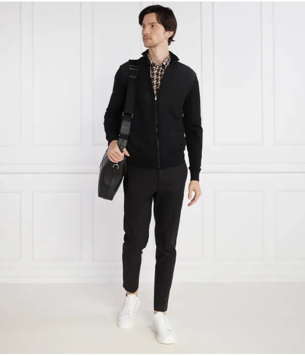 Шерстяной свитер Ofiato regular fit Boss, черный — фото 2