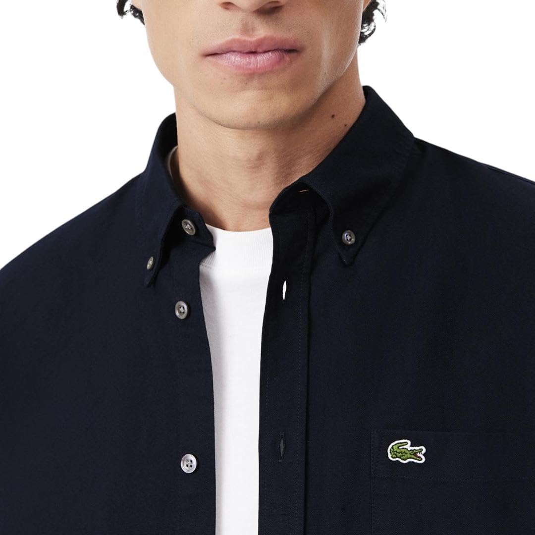 Рубашка Lacoste, мужская, классическая оксфордская, Abimes — фото 2