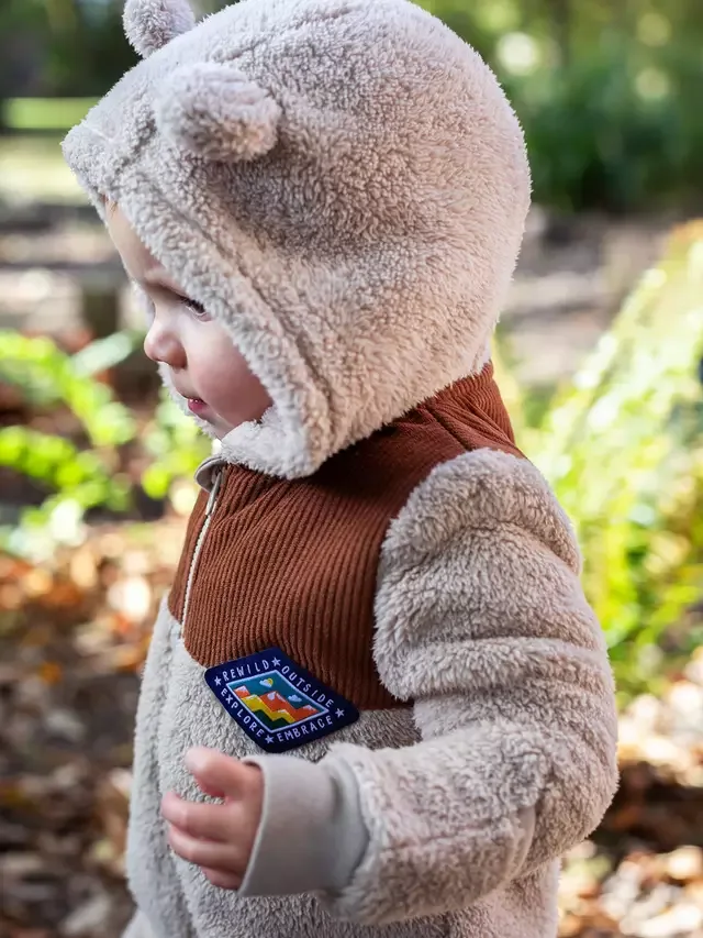 Детский вельветовый комбинезончик, Веточка/Мишка Тедди Frugi — фото 3