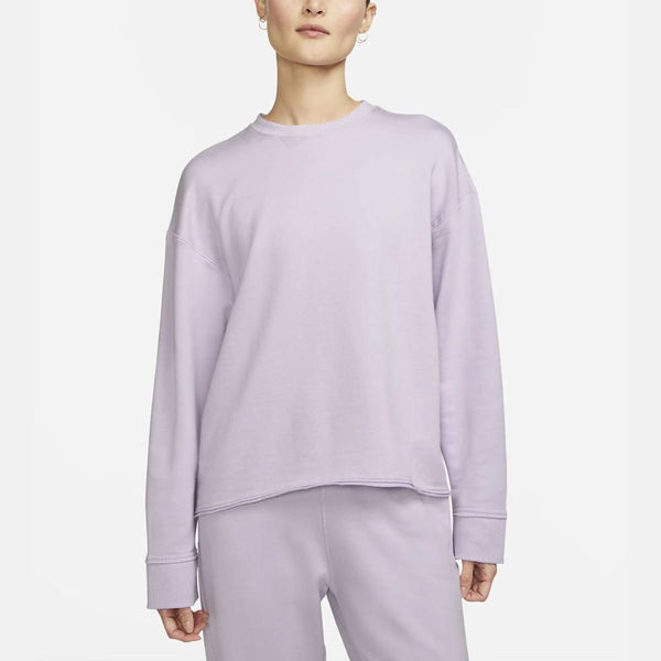 Свитер yoga luxe casual sports round neck pullover hoodie purple Nike, фиолетовый — фото 3