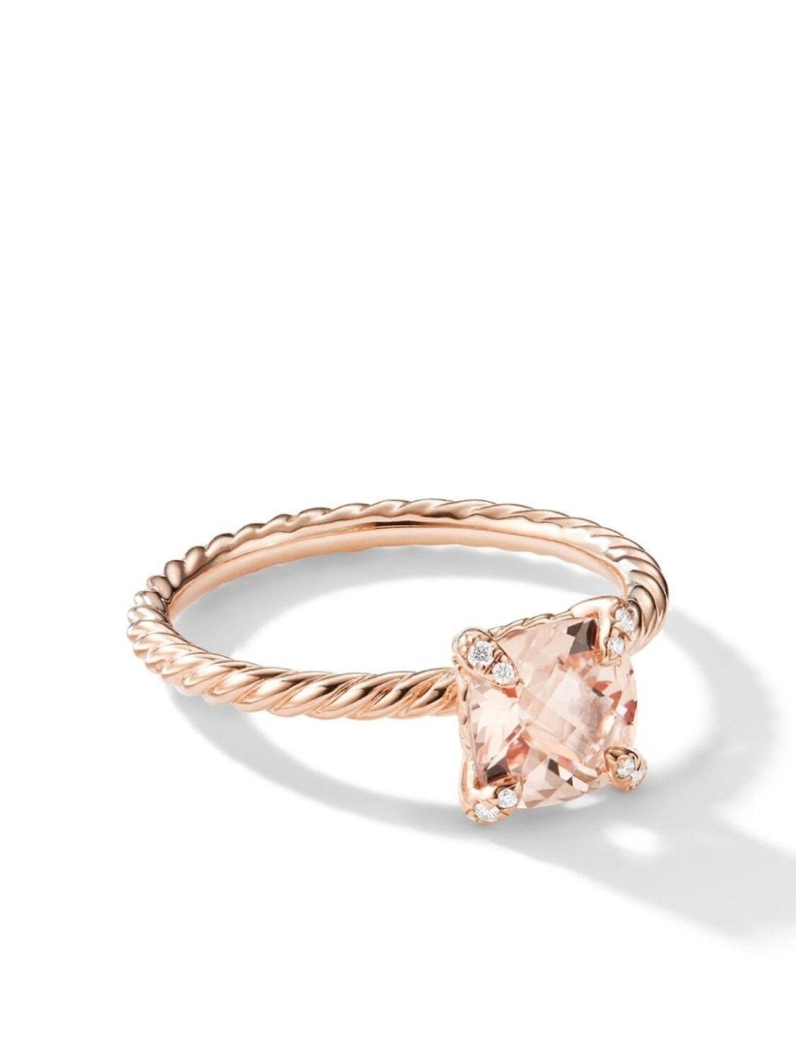 

Кольцо Chtelaine из розового золота с бриллиантами и морганитом David Yurman, розовый