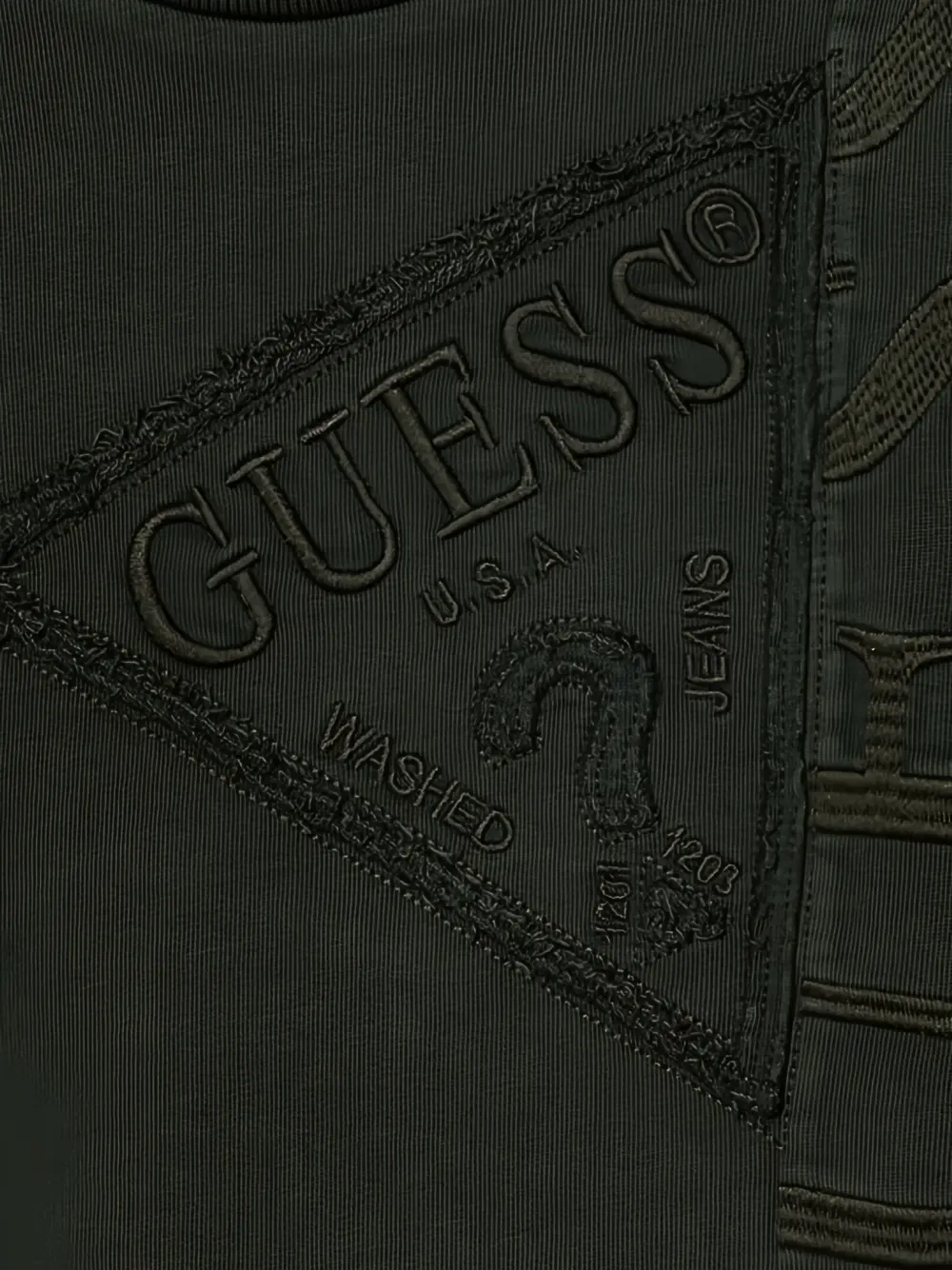 Толстовка с вышитым логотипом Guess Kids, зеленый — фото 3