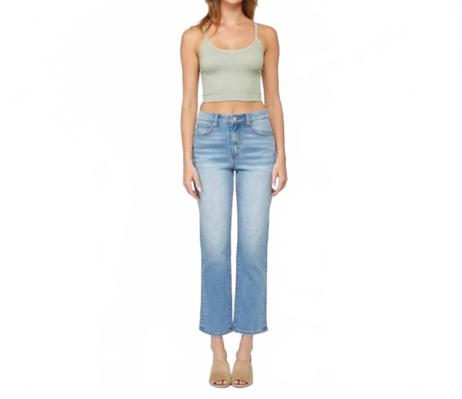 

Женские винтажные джинсы в светло-голубом цвете Mica denim