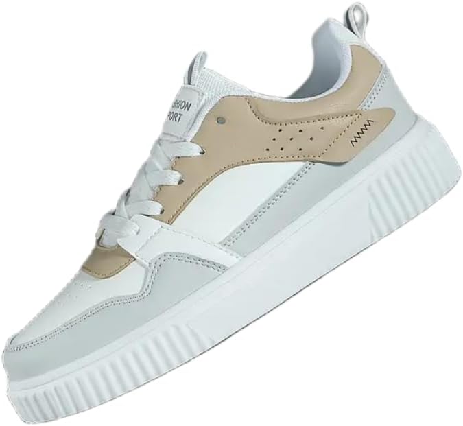 

Мужские ретро-кеды для скейтинга - сверхкомфортная амортизирующая стелька, подошва из резины с противоскользящим эффектом, удобная шнуровка, Классический стиль old school для активного отдыха на свежем воздухе Clolinde, светло-коричневый