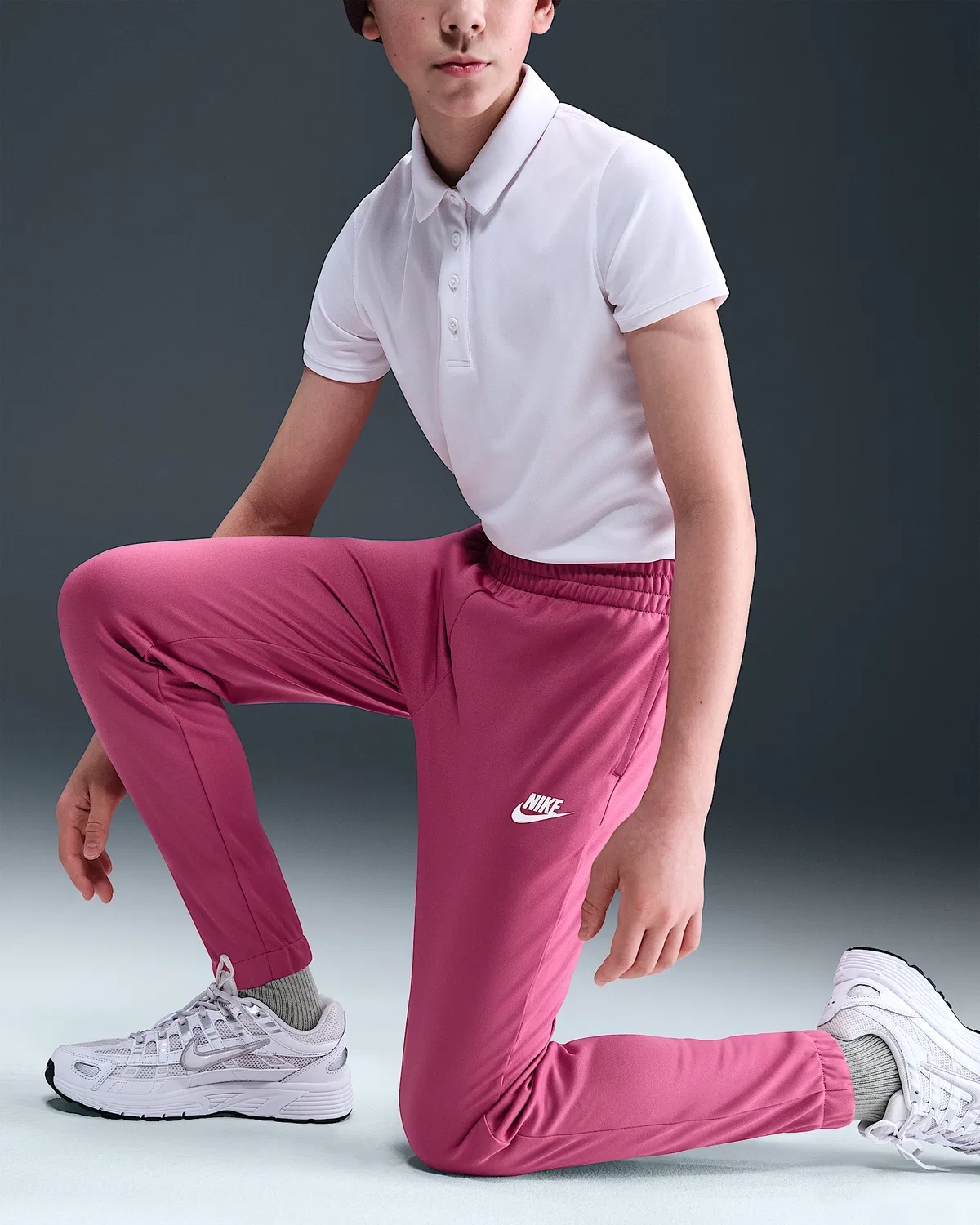 Детский спортивный костюм Dri-FIT Nike Sportswear, Sweet Beet/Bordeaux/White — фото 4