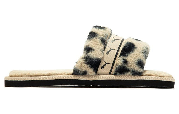Тапочки fluff remix animal bx 'cream black' Puma, бежевый — фото 3