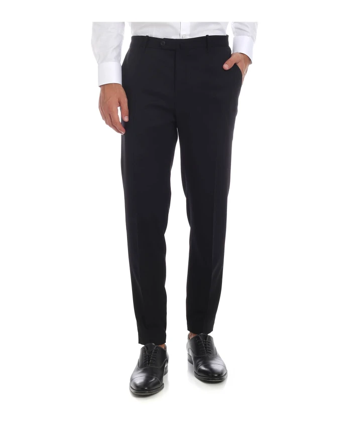 

Черные брюки с эластичным поясом, стандартного кроя. Incotex, черный