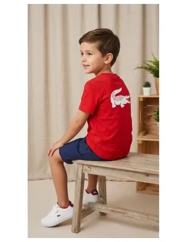 Футболка детская Lacoste, разноцветная — фото 2