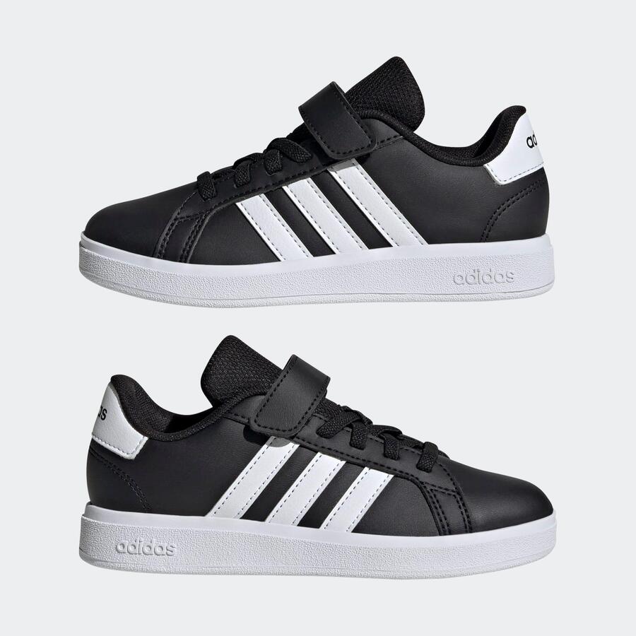 Детские кроссовки ADIDAS - Grand Court чёрно-белые — фото 3