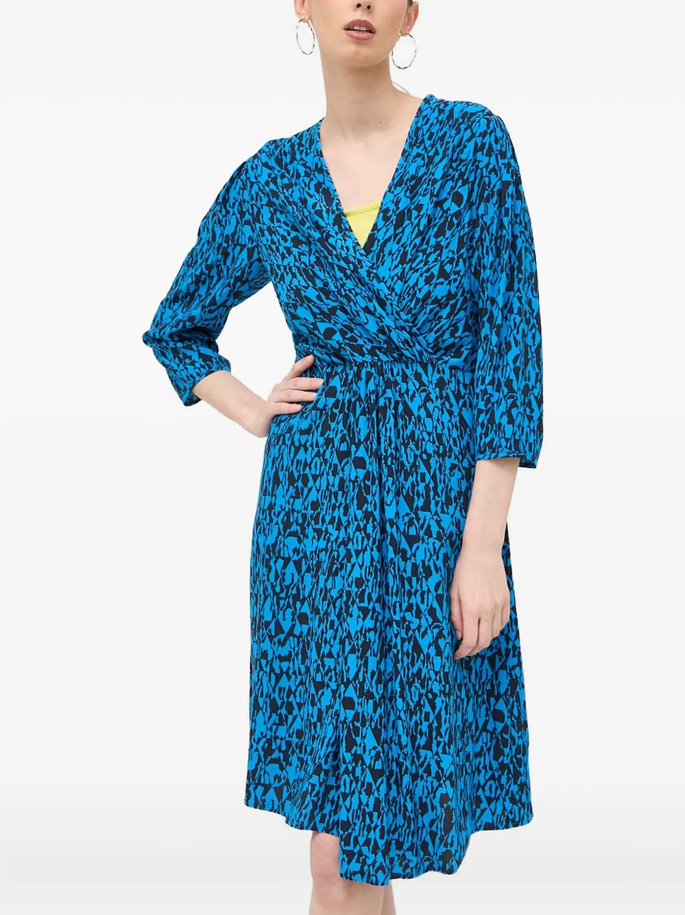 

Мини-платье с абстрактным принтом Boss, синий