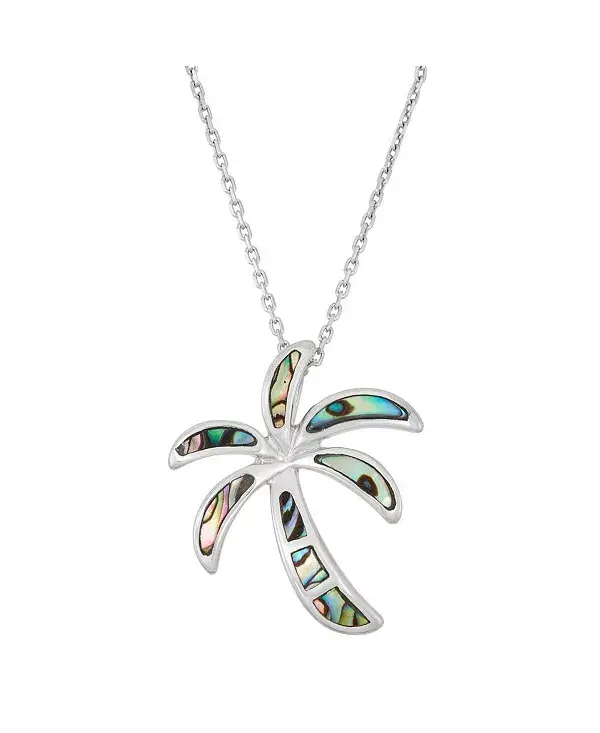 

Ожерелье с подвеской в виде пальмового морского ушка из стерлингового серебра Caribbean Treasures, silver