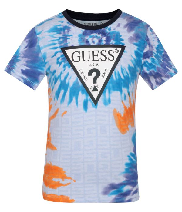 

Футболка детская Guess с узором, синий
