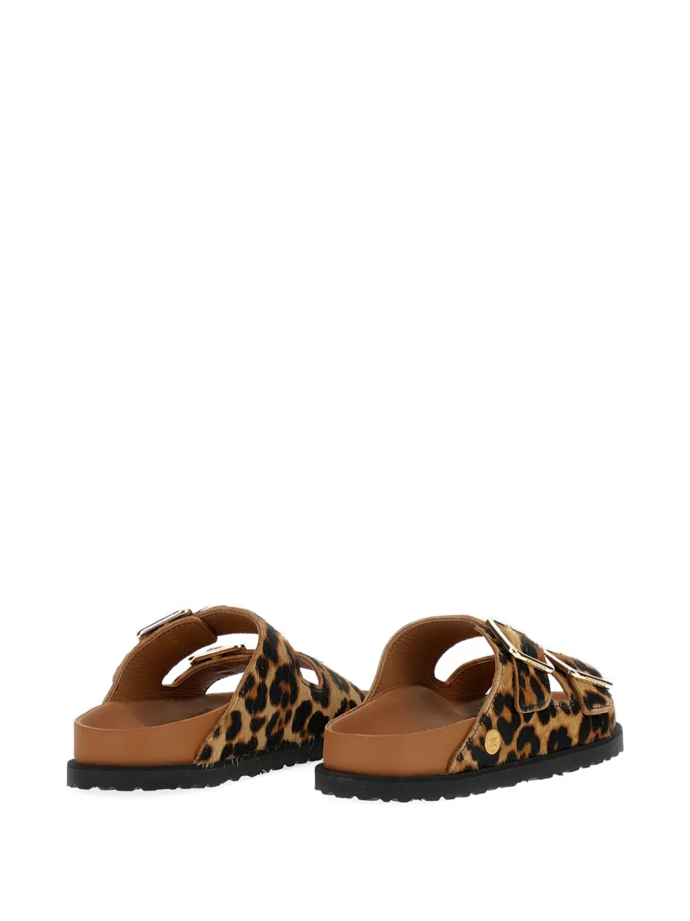 Босоножки с леопардовым принтом и регулируемыми пряжками Birkenstock, коричневый — фото 4