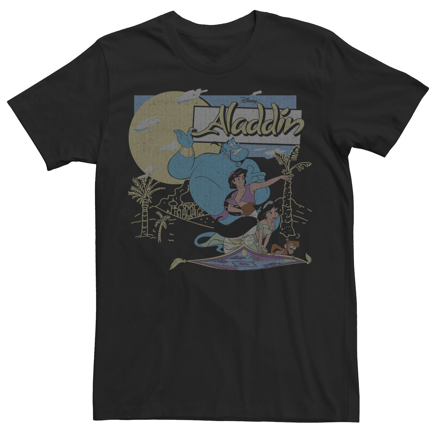 

Мужская футболка с плакатом Aladdin Distressed Group Disney