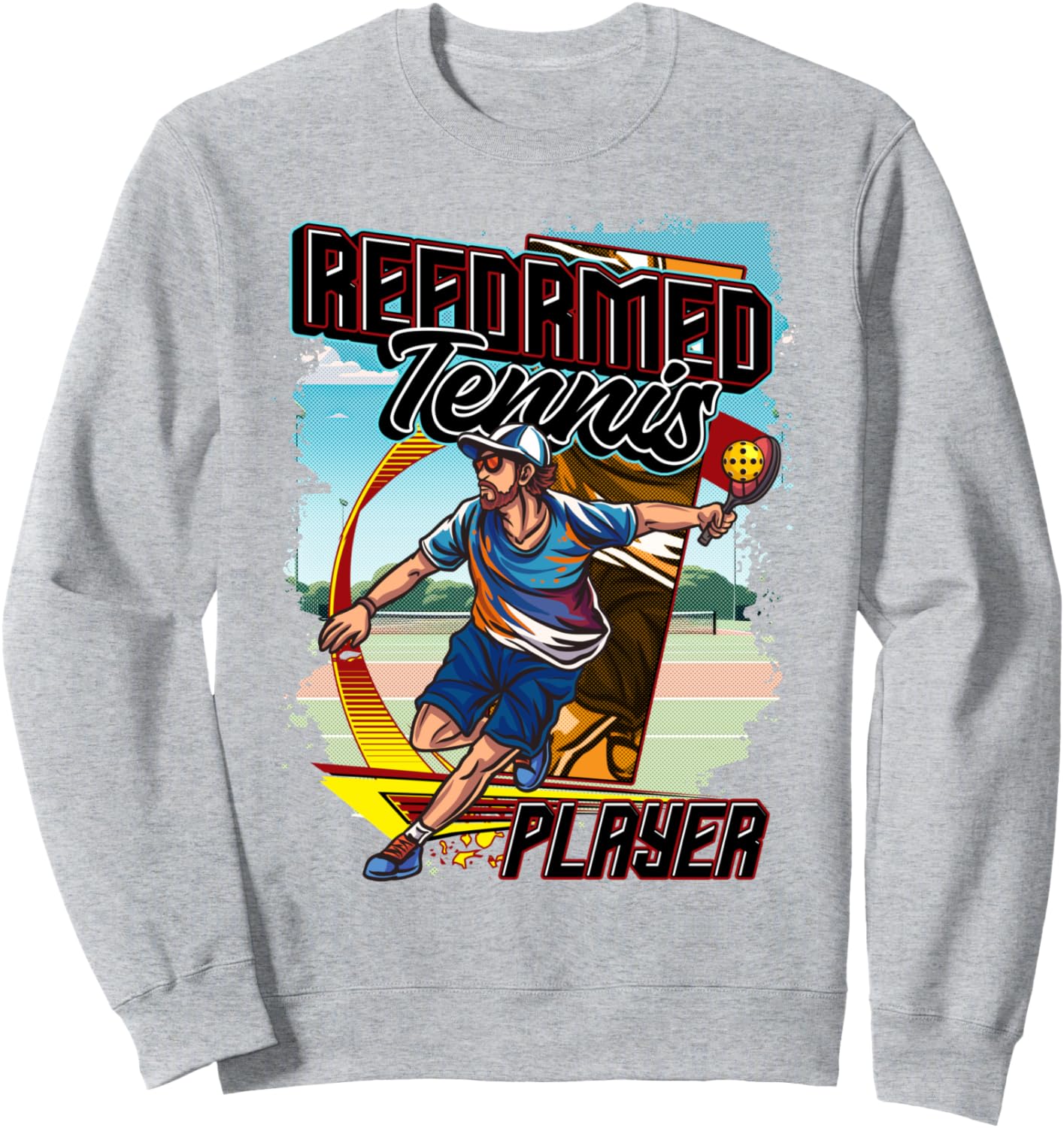 

Милая и забавная толстовка с приколом для фаната, изображающая бывшую теннисистку, играющую в пиклбол Four1Nine Pickleball Official, серый