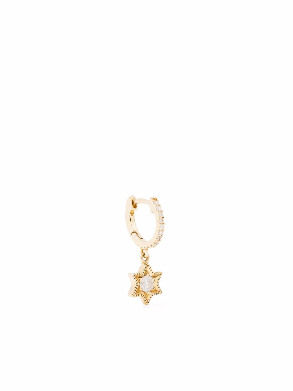 

Серьга-кольцо Baby Star из желтого золота с бриллиантами DE JAEGHER, золотой