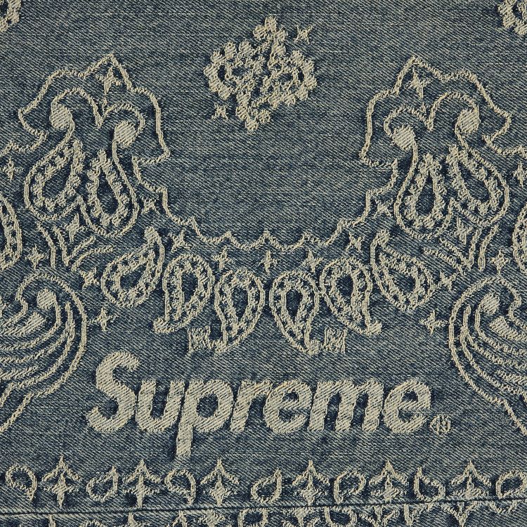 Джинсы Supreme Bandana Jacquard Baggy Jean, Blue — фото 3