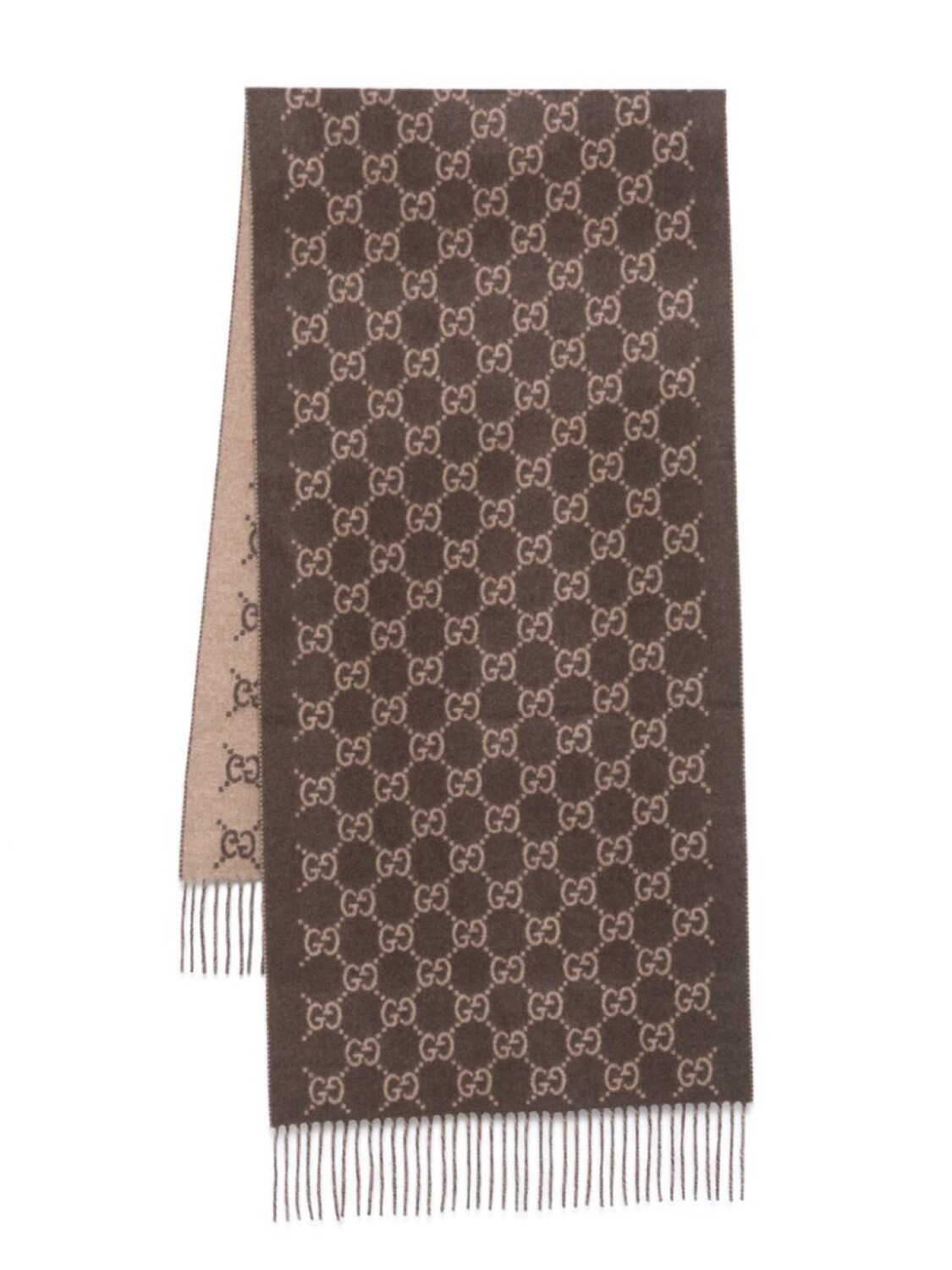 

Кашемировый шарф GG Gucci, коричневый