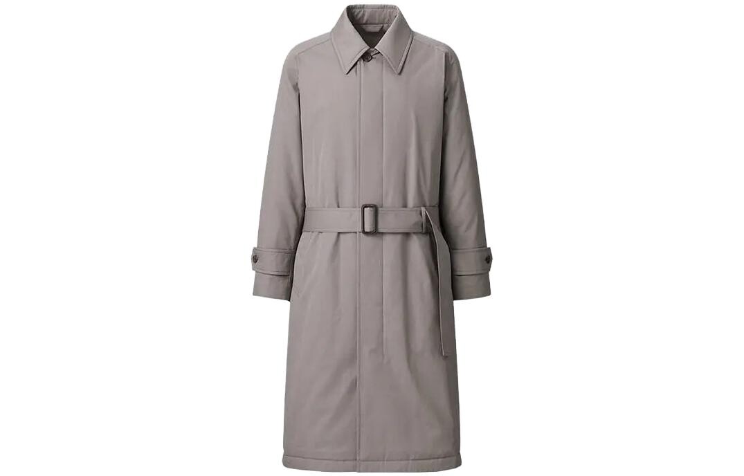 

FW23 U Series Тренчкот унисекс Небесно-серый Uniqlo, серый