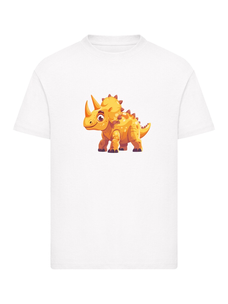 

Рубашка F4NT4STIC Süßer Triceratops Dinosaurier, белый