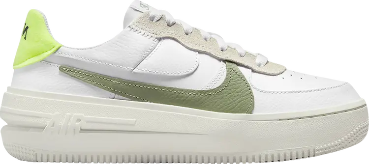 Кроссовки Wmns Air Force 1 PLT.AF.ORM 'White Oil Green', белый