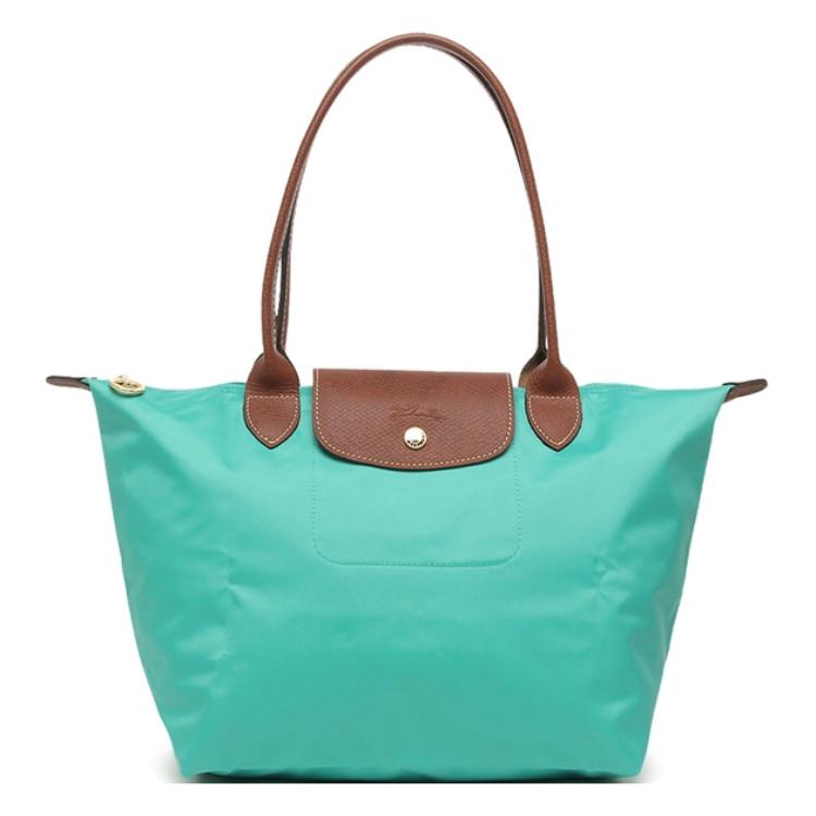 

Le Pliage Canvas With Leather Dumpling Bag Сумка через плечо Женская Бирюзово-синий LONGCHAMP