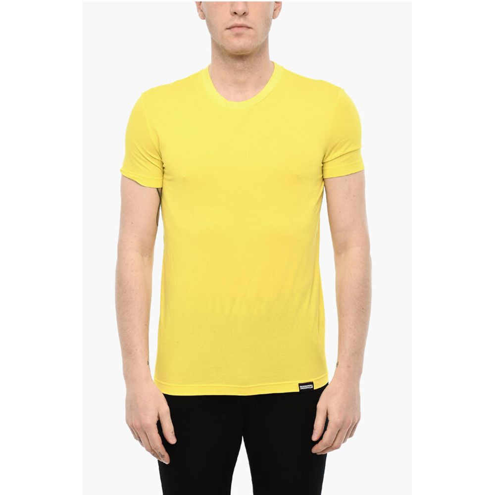 

Футболка с круглым вырезом из эластичного нижнего белья Dsquared2, Yellow