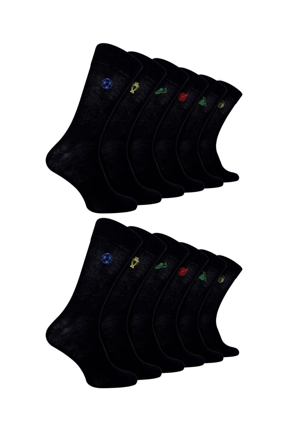 

12 пар дышащих бамбуковых носков Sock Snob, синий