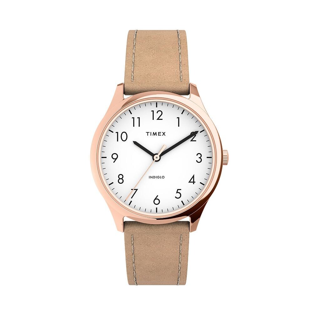 

Женские современные кожаные часы Timex Easy Reader — TW2T72400JT, цвет Tan