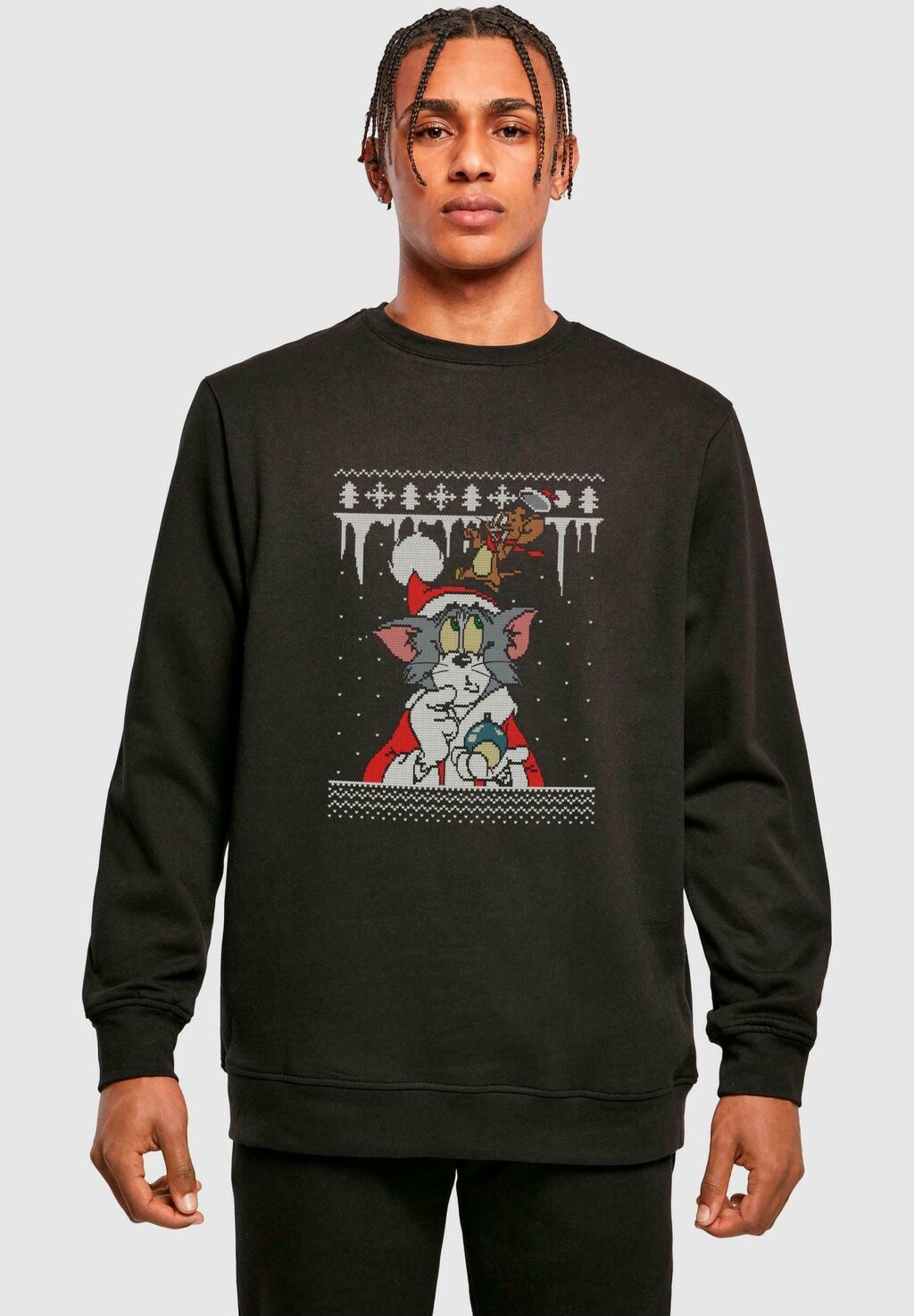 

Толстовка TOM AND JERRY FAIR ISLE CREWNECK ABSOLUTE CULT, черный