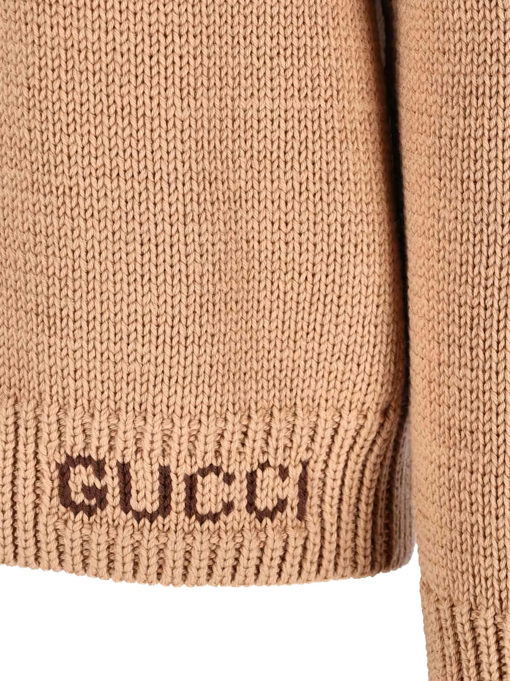 

Джемпер с узором Gucci, коричневый