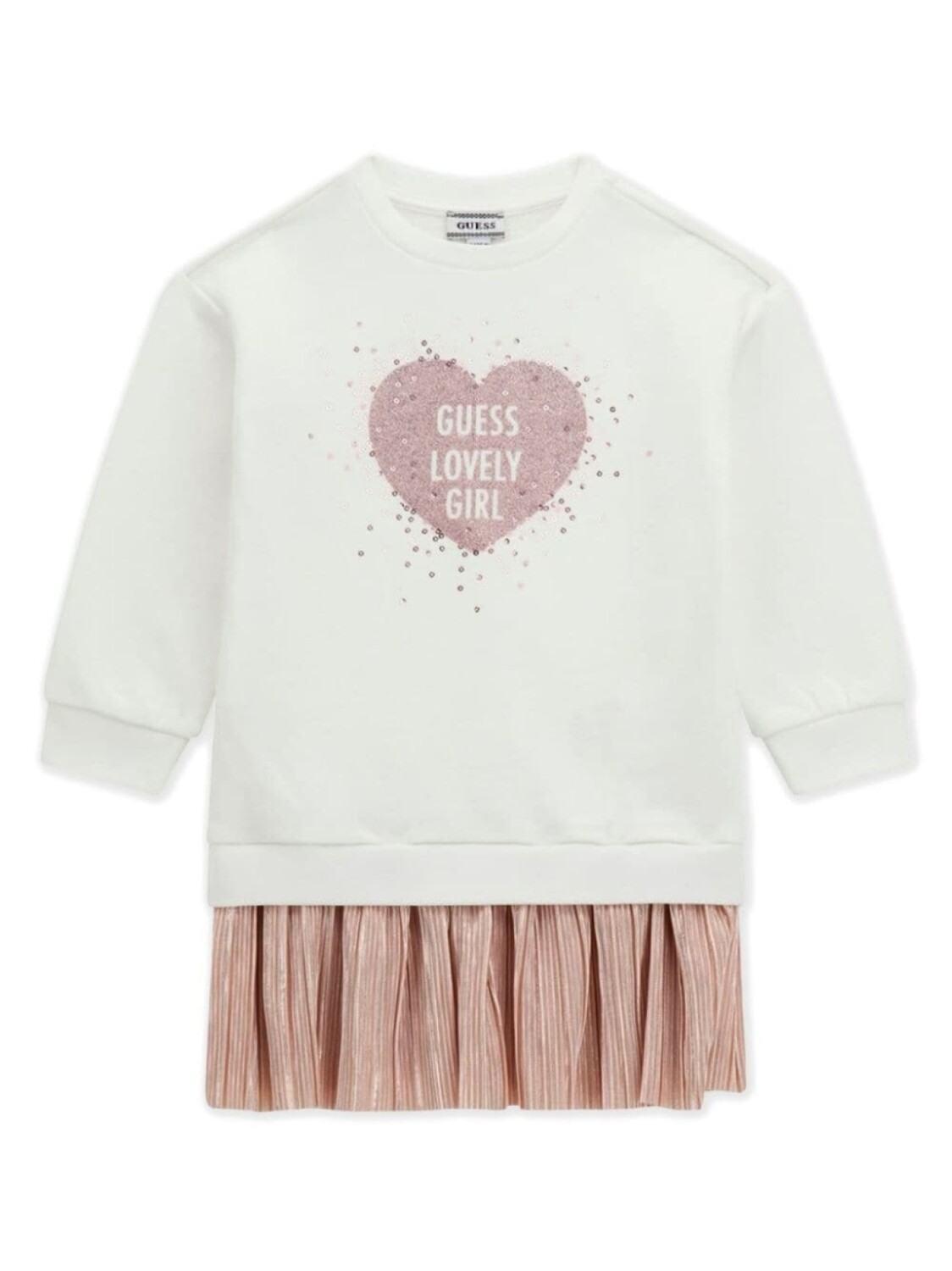 

Угадать детское многослойное платье с логотипом Guess Kids, белый