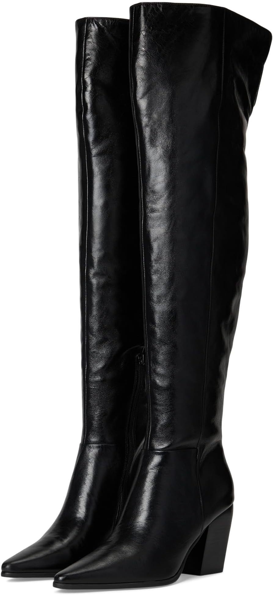 Женские сапоги-ботфорты Steve Madden Bramble кожаные, черный