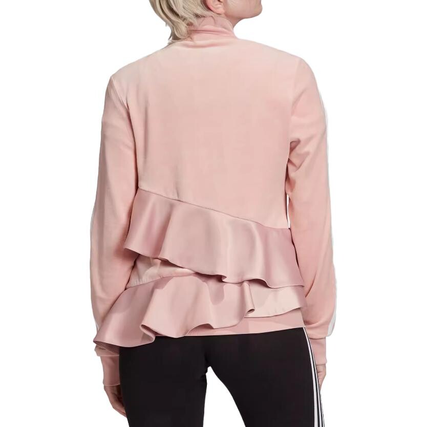 Бархатная куртка женская цвет лотоса Adidas — фото 4