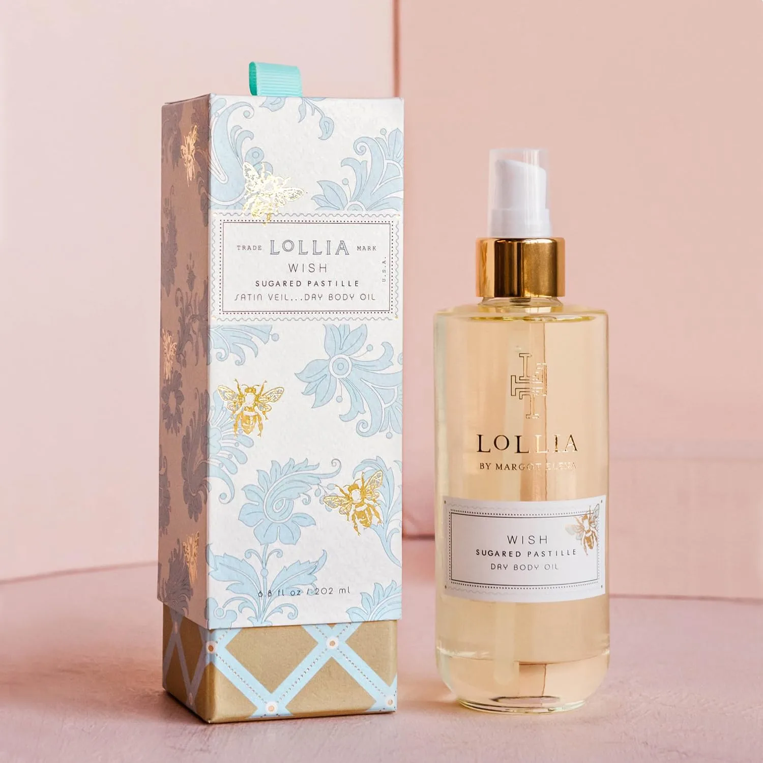 Масло для тела LOLLIA Wish Dry Body Oil, 6,8 жидких унций - Сахарные пастилки - Женское, ароматизированное, увлажняющее, сухое масло для тела, подходит для всех типов кожи 201 мл (1 шт.), Green — фото 2